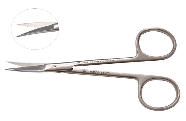 thumbnail image 2 of 4.5" Curved Iris Scissors - Medical Grade Stainless Steel, Autoclavable 2 of 5