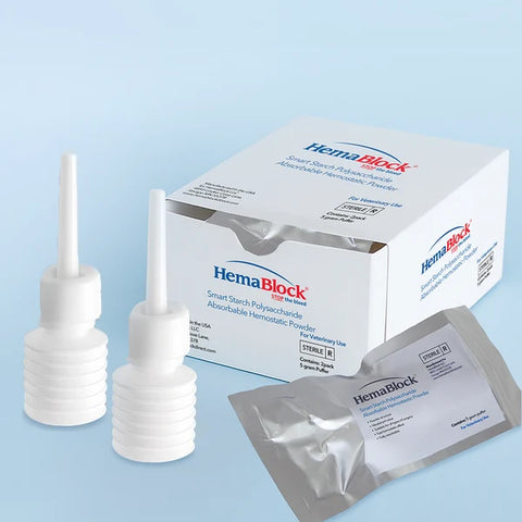 Hemablock 5 Pack of 2 Gram Puffers in Veterinary Dentistry