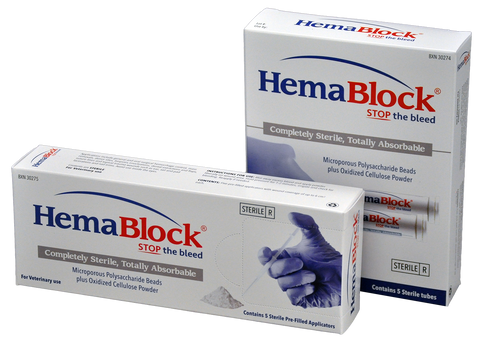 Hemablock 5 Packets for Hemostasis in Veterinary Dentistry Boxes