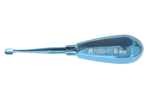 Veterinary Dental Instruments Winged Luxator Elevator 6mm - Short Handle