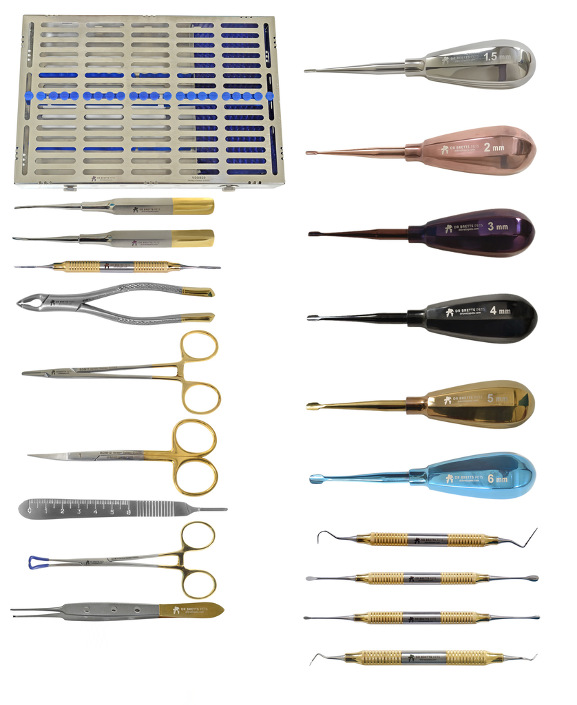 Canine and Feline Veterinary Dental Instruments and Extraction Set Dr Bretts Pets
